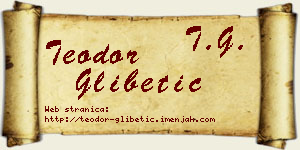 Teodor Glibetić vizit kartica